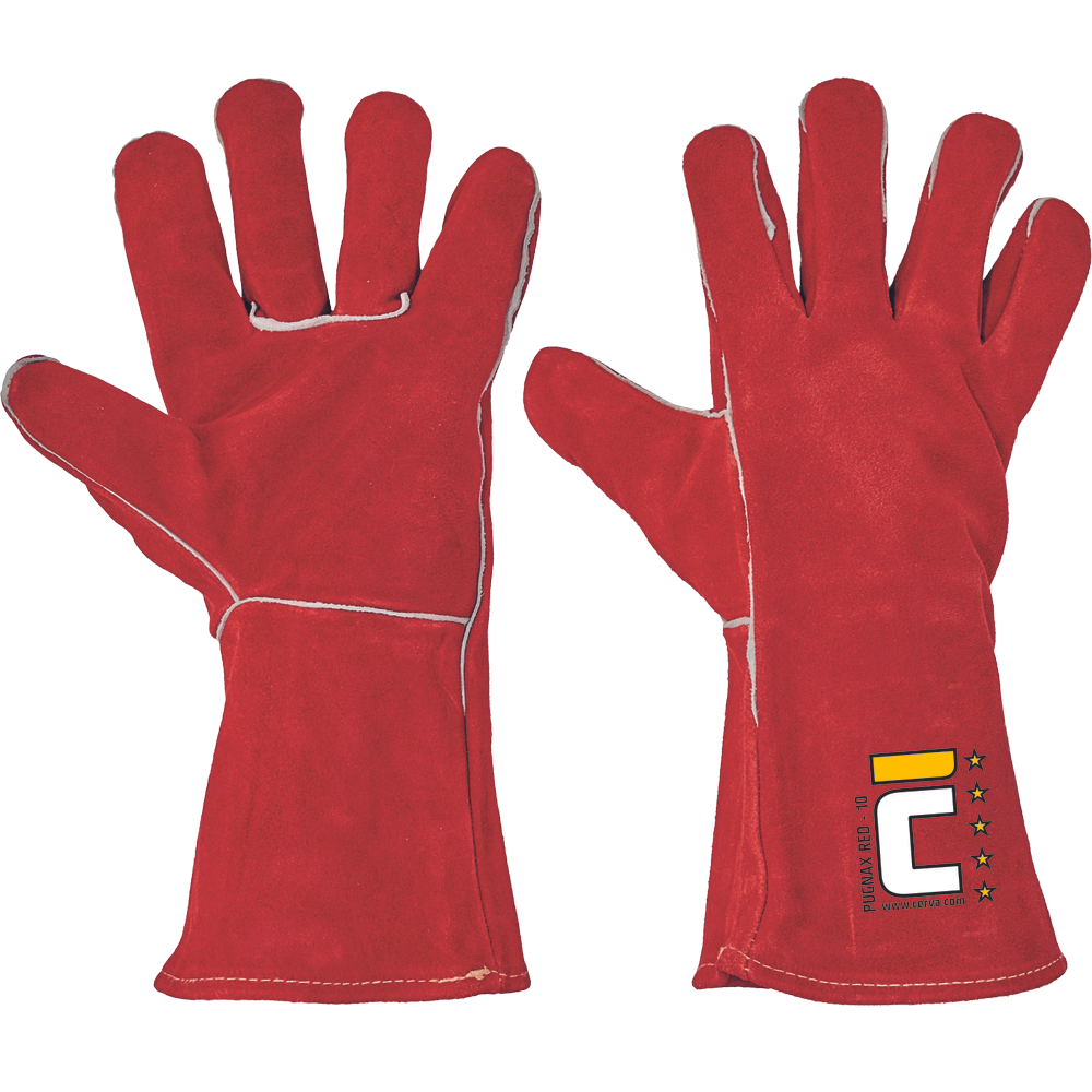 CERVA rukavice celokožené PUGNAX RED