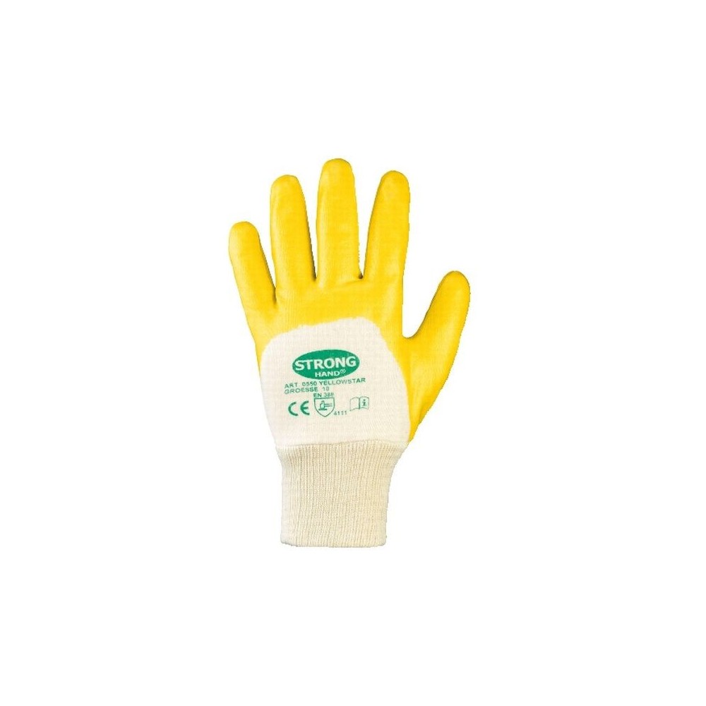 YELLOWSTAR PRA-P-OR povrstvená rukavice, žlutá